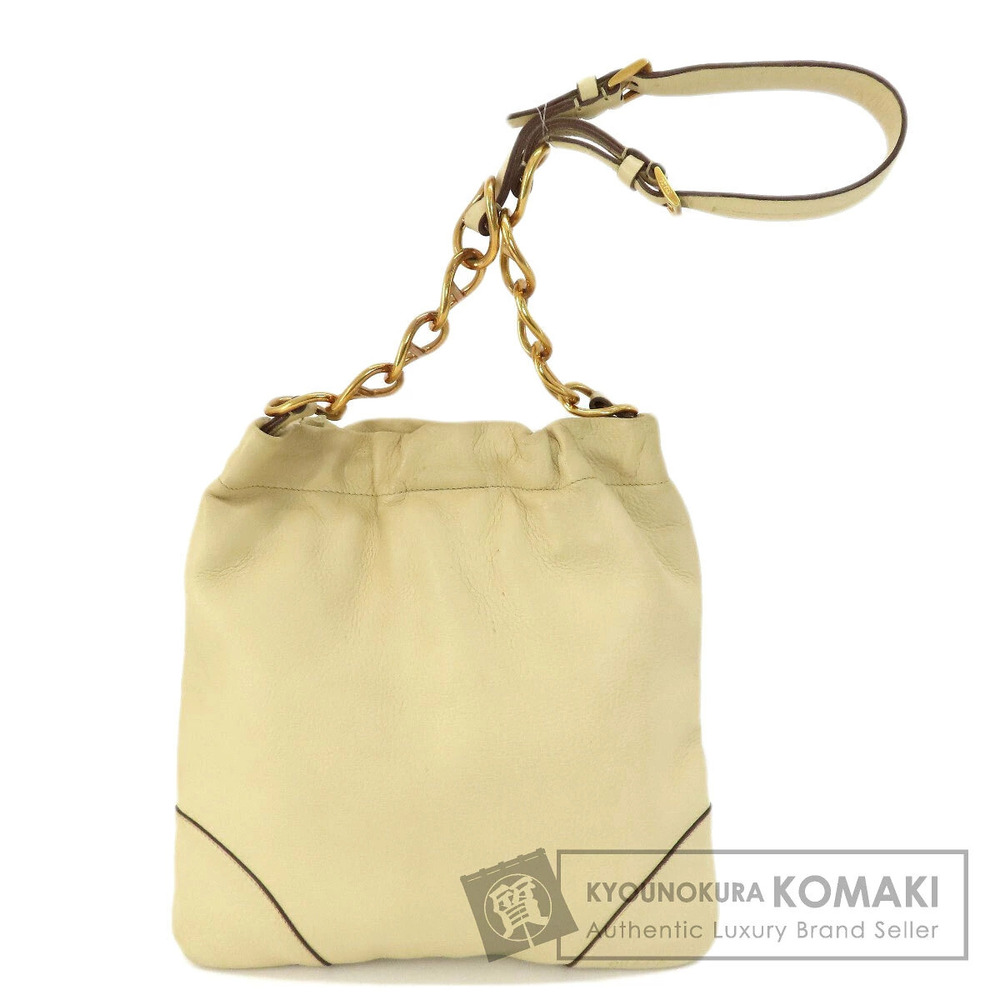 Prada Chain Hobo Bag Leather